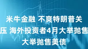 米牛金融 不爽特朗普关税施压 海外投资者4月大举抛售美债
